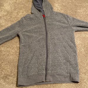 Gray zip up
